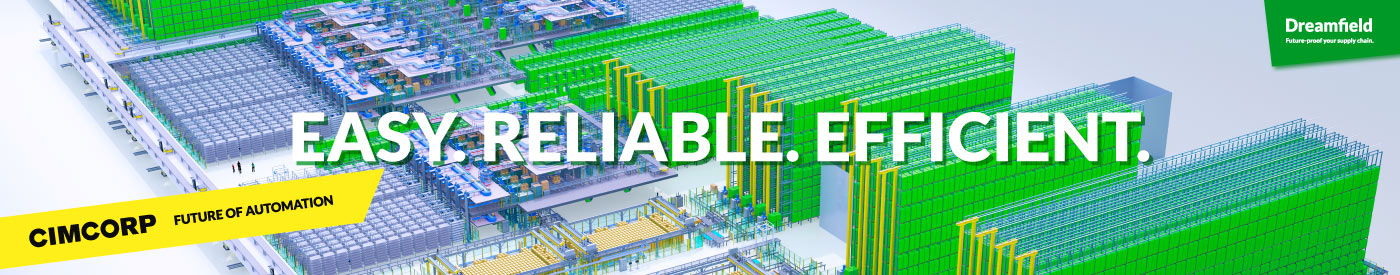 Cimcorp's Dreamfield - a logistics automation solution for grocery retail, fresh food, dairy, bakery and beverages.